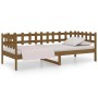 Sofá cama de madera maciza de pino marrón miel 80x200 cm de vidaXL, Camas y somieres - Ref: Foro24-820754, Precio: 80,37 €, D...