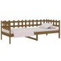 Sofá cama de madera maciza de pino marrón miel 80x200 cm de vidaXL, Camas y somieres - Ref: Foro24-820754, Precio: 80,37 €, D...