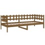 Sofá cama de madera maciza de pino marrón miel 80x200 cm de vidaXL, Camas y somieres - Ref: Foro24-820754, Precio: 80,37 €, D...