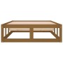 Estructura de cama de madera maciza marrón miel 100x200 cm de vidaXL, Camas y somieres - Ref: Foro24-820789, Precio: 112,87 €...