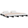 Cama de palets de madera maciza de pino negra 120x200 cm de vidaXL, Camas y somieres - Ref: Foro24-821391, Precio: 136,99 €, ...