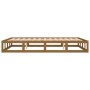 Estructura de cama de madera maciza marrón miel 150x200 cm de vidaXL, Camas y somieres - Ref: Foro24-820804, Precio: 128,93 €...