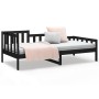 Sofá cama de madera maciza de pino negro 80x200 cm de vidaXL, Camas y somieres - Ref: Foro24-820725, Precio: 92,83 €, Descuen...