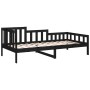 Sofá cama de madera maciza de pino negro 80x200 cm de vidaXL, Camas y somieres - Ref: Foro24-820725, Precio: 92,83 €, Descuen...