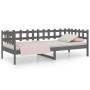 Sofá cama madera maciza de pino gris 90x190 cm de vidaXL, Camas y somieres - Ref: Foro24-820763, Precio: 85,90 €, Descuento: %