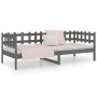 Sofá cama madera maciza de pino gris 90x190 cm de vidaXL, Camas y somieres - Ref: Foro24-820763, Precio: 85,90 €, Descuento: %