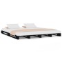 Solid black pine wood pallet bed 160x200 cm by vidaXL, Beds and slatted bases - Ref: Foro24-821406, Price: 186,30 €, Discount: %