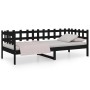 Sofá cama madera maciza de pino negro 90x200 cm de vidaXL, Camas y somieres - Ref: Foro24-820760, Precio: 105,80 €, Descuento: %