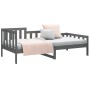 Sofá cama madera maciza de pino gris 90x200 cm de vidaXL, Camas y somieres - Ref: Foro24-820728, Precio: 121,99 €, Descuento: %