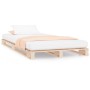 Solid pine wood pallet bed 100x200 cm by vidaXL, Beds and slatted bases - Ref: Foro24-821382, Price: 93,38 €, Discount: %