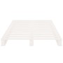 Solid white pine wood pallet bed 100x200 cm by vidaXL, Beds and slatted bases - Ref: Foro24-821383, Price: 105,08 €, Discount: %