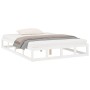 Estructura de cama de madera maciza blanca 140x190 cm de vidaXL, Camas y somieres - Ref: Foro24-820842, Precio: 108,43 €, Des...