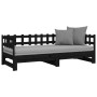 Sofá cama extraíble madera maciza de pino negro 2x(80x200) cm de vidaXL, Camas y somieres - Ref: Foro24-820770, Precio: 156,4...