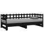 Sofá cama extraíble madera maciza de pino negro 2x(80x200) cm de vidaXL, Camas y somieres - Ref: Foro24-820770, Precio: 156,4...