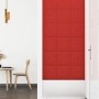 Paneles pared 12 uds cuero sintético rojo tinto 30x30 cm 1,08m²