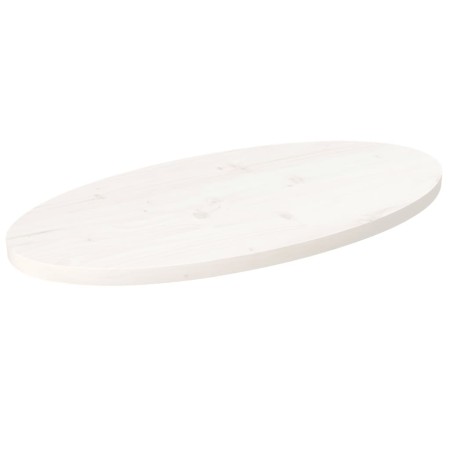 Tablero de mesa ovalado madera maciza pino blanco 70x35x2,5 cm de vidaXL, Tableros para mesas - Ref: Foro24-824316, Precio: 3...