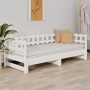 Sofá cama extraíble madera maciza de pino blanco 2x(80x200) cm de vidaXL, Camas y somieres - Ref: Foro24-820767, Precio: 172,...