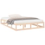 Estructura de cama de madera maciza 150x200 cm de vidaXL, Camas y somieres - Ref: Foro24-820801, Precio: 111,99 €, Descuento: %