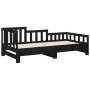 Removable sofa bed solid black pine wood 2x(80x200) cm by vidaXL, Beds and slatted bases - Ref: Foro24-820740, Price: 171,52 ...