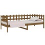 Sofá cama madera maciza de pino marrón miel 90x200 cm de vidaXL, Camas y somieres - Ref: Foro24-820759, Precio: 110,96 €, Des...