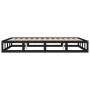 Black solid wood bed frame 140x200 cm by vidaXL, Beds and slatted bases - Ref: Foro24-820800, Price: 111,91 €, Discount: %