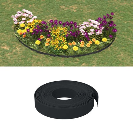 Garden edging 4 units black polyethylene 10 m 10 cm by vidaXL, Garden edging and edging - Ref: Foro24-3155434, Price: 71,21 €...