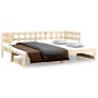 Sofá cama extraíble madera maciza de pino 2x(90x190) cm de vidaXL, Camas y somieres - Ref: Foro24-820776, Precio: 141,97 €, D...