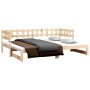 Sofá cama extraíble madera maciza de pino 2x(90x190) cm de vidaXL, Camas y somieres - Ref: Foro24-820776, Precio: 141,97 €, D...