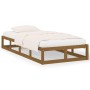 Brown solid wood single bed frame 90x190 cm by vidaXL, Beds and slatted bases - Ref: Foro24-820829, Price: 101,11 €, Discount: %