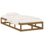 Brown solid wood single bed frame 90x190 cm by vidaXL, Beds and slatted bases - Ref: Foro24-820829, Price: 101,11 €, Discount: %