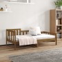 Sofá cama de madera maciza de pino marrón miel 90x190 cm de vidaXL, Camas y somieres - Ref: Foro24-820734, Precio: 102,14 €, ...