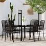 Juego de comedor de jardín 5 piezas negro de vidaXL, Conjuntos de jardín - Ref: Foro24-3099140, Precio: 392,35 €, Descuento: %