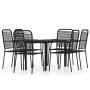 Juego de comedor de jardín 5 piezas negro de vidaXL, Conjuntos de jardín - Ref: Foro24-3099140, Precio: 392,35 €, Descuento: %