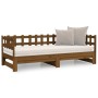 Sofá cama extraíble madera maciza pino marrón miel 2x(90x190)cm de vidaXL, Camas y somieres - Ref: Foro24-820779, Precio: 153...