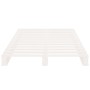 Solid white pine wood pallet bed 90x200 cm by vidaXL, Beds and slatted bases - Ref: Foro24-821378, Price: 103,61 €, Discount: %