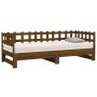 Sofá cama extraíble madera maciza de pino marrón 2x(90x200) cm de vidaXL, Camas y somieres - Ref: Foro24-820774, Precio: 165,...