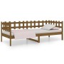 Honey brown solid pine wood sofa bed 90x190 cm by vidaXL, Beds and slatted bases - Ref: Foro24-820764, Price: 81,45 €, Discou...