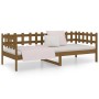 Honey brown solid pine wood sofa bed 90x190 cm by vidaXL, Beds and slatted bases - Ref: Foro24-820764, Price: 81,45 €, Discou...