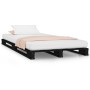 Estructura de cama madera maciza de pino negro 90x200 cm de vidaXL, Camas y somieres - Ref: Foro24-821381, Precio: 123,99 €, ...