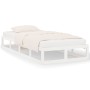 White solid wood bed frame 90x200 cm by vidaXL, Beds and slatted bases - Ref: Foro24-820782, Price: 80,99 €, Discount: %