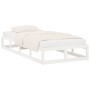 White solid wood bed frame 90x200 cm by vidaXL, Beds and slatted bases - Ref: Foro24-820782, Price: 80,99 €, Discount: %