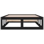 Black solid wood bed frame 100x200 cm by vidaXL, Beds and slatted bases - Ref: Foro24-820790, Price: 84,71 €, Discount: %