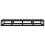 Black solid wood bed frame 100x200 cm by vidaXL, Beds and slatted bases - Ref: Foro24-820790, Price: 84,71 €, Discount: %