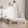 Solid white pine wood bed frame 100x200 cm by vidaXL, Beds and slatted bases - Ref: Foro24-3120123, Price: 143,49 €, Discount: %