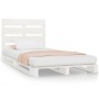 Estructura de cama madera maciza pino blanco 75x190 cm de vidaXL, Camas y somieres - Ref: Foro24-3120158, Precio: 138,29 €, D...