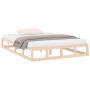 Estructura de cama doble pequeña de madera maciza 120x190 cm de vidaXL, Camas y somieres - Ref: Foro24-820831, Precio: 111,17...