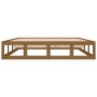 Estructura de cama de madera maciza marrón miel 200x200 cm de vidaXL, Camas y somieres - Ref: Foro24-820819, Precio: 177,68 €...