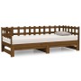 Sofá cama extraíble madera de pino marrón miel 2x(80x200) cm de vidaXL, Camas y somieres - Ref: Foro24-820769, Precio: 168,71...