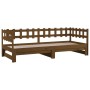 Sofá cama extraíble madera de pino marrón miel 2x(80x200) cm de vidaXL, Camas y somieres - Ref: Foro24-820769, Precio: 168,71...