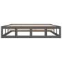 Estructura de cama de madera maciza gris 150x200 cm de vidaXL, Camas y somieres - Ref: Foro24-820803, Precio: 128,93 €, Descu...